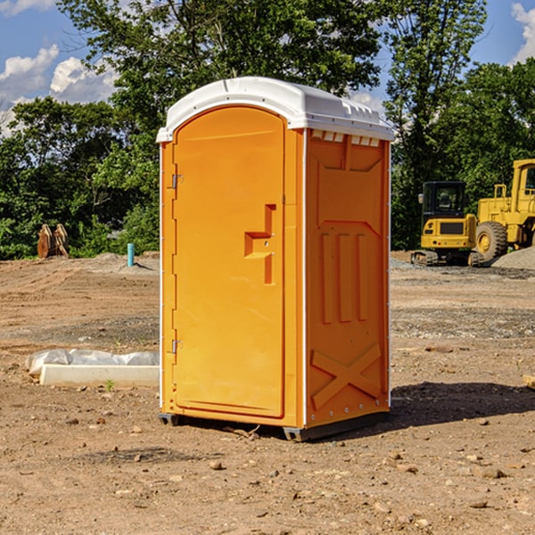 how often are the portable restrooms cleaned and serviced during a rental period in Williams AZ